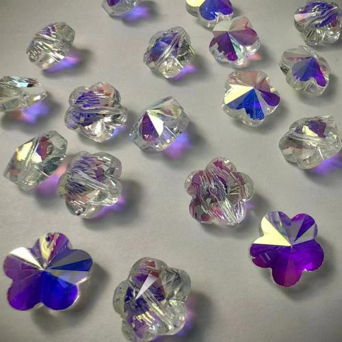 Fashion Glass Beads, Snowflake, DIY, 14mm, Approx 100PCs/Bag, Sold By Bag