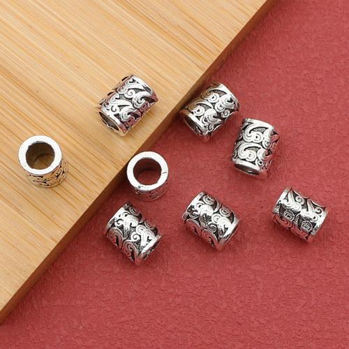 Bijoux de perles en alliage de Zinc , Plaqué de couleur d'argent, DIY, protéger l'environnement, sans nickel, plomb et cadmium, 13.50x7mm, Trou:Environ 4mm, Environ 100PC/sac, Vendu par sac