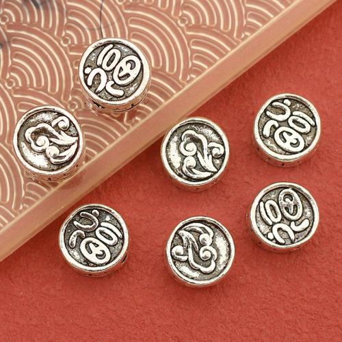 Zink Legierung Perlen Schmuck, Zinklegierung, antik silberfarben plattiert, DIY, frei von Nickel, Blei & Kadmium, 9x5mm, Bohrung:ca. 1.5mm, ca. 100PCs/Tasche, verkauft von Tasche