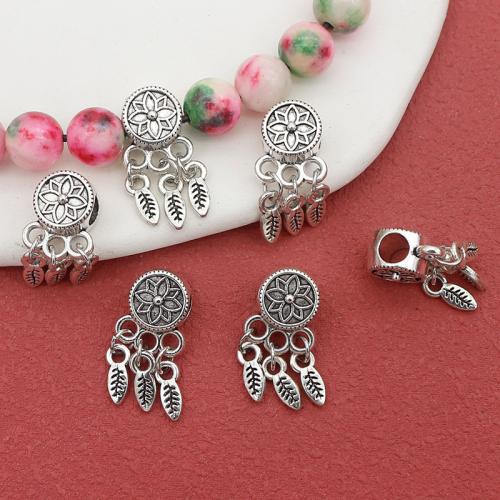 Tibetan Style Jewelry Beads, Dream Catcher, antique silver color plated, DIY, nickel, lead & cadmium free, 21mm, 100PCs/Bag, Sold By Bag