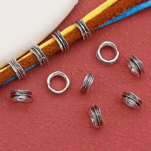 Tibetan Style Jewelry Beads, antique silver color plated, DIY, nickel, lead & cadmium free, 7x2.60mm, 100PCs/Bag, Sold By Bag