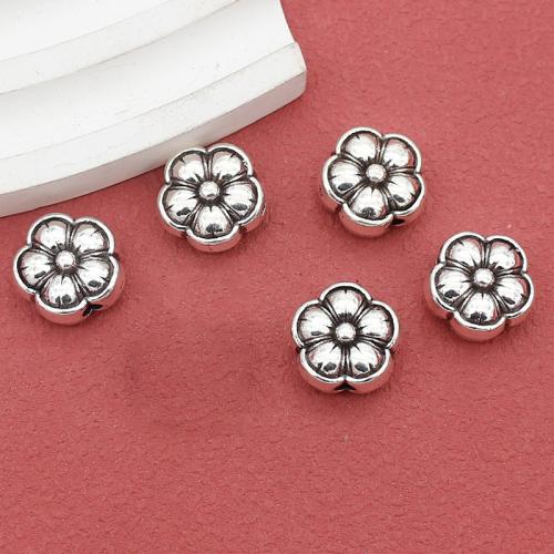 Tibetan Style Flower Beads, antique silver color plated, DIY, nickel, lead & cadmium free, 13x7mm, 100PCs/Bag, Sold By Bag