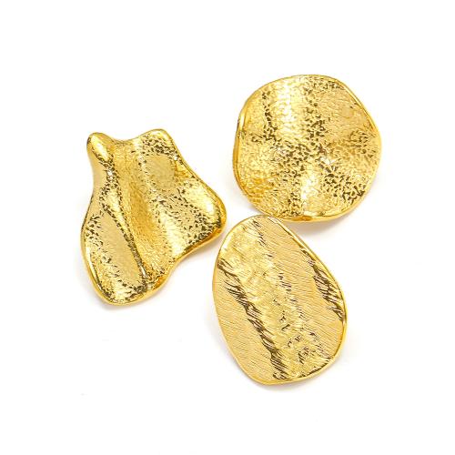 Titanium Steel  Earring, gold color plated, fashion jewelry & different designs for choice, golden, Sold By Pair