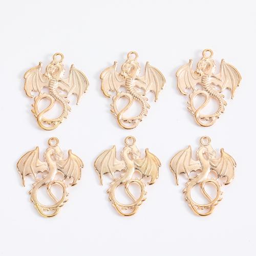 Tibetan Style Animal Pendants, Dragon, plated, DIY, more colors for choice, 34.50x27x2mm, 100PCs/Bag, Sold By Bag