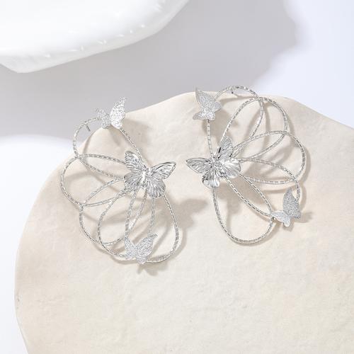 Boucle d'oreille dormeuse en alliage de zinc, avec perle de plastique, Placage, styles différents pour le choix & pour femme, plus de couleurs à choisir, Vendu par paire