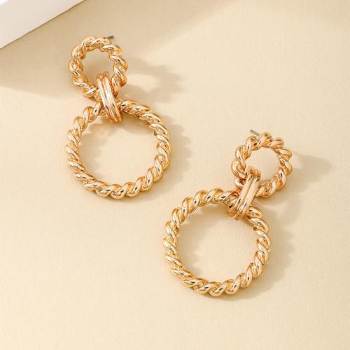 Tibetan Style Stud Earring, plated, for woman, gold, Sold By Pair