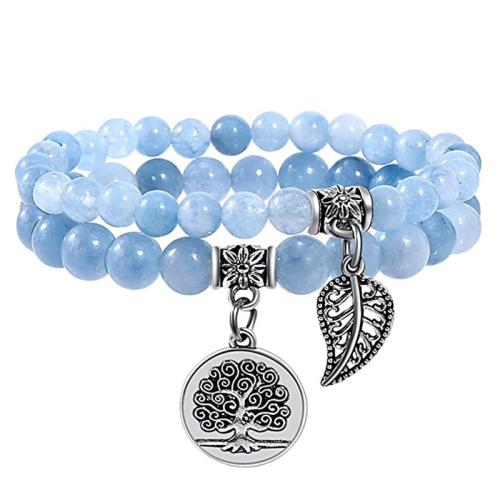 Pulsera de Acero Inoxidable, acero inoxidable 304, con Piedras preciosas, chapado, diferentes materiales para la opción & diferentes estilos para la opción & para mujer, más colores para la opción, Vendido por Set