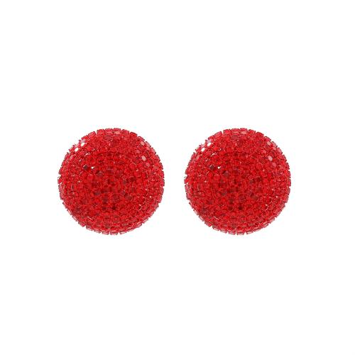 Boucle d'oreille dormeuse en alliage de zinc, pour femme & avec strass, plus de couleurs à choisir, Vendu par paire