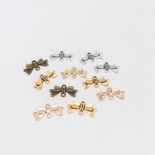 Bowknot Tibetan Style Connector, plated, DIY & 1/1 loop, more colors for choice, 10x20x2mm, 100PCs/Bag, Sold By Bag