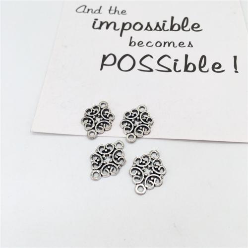 Tibetan Style Connector, antique silver color plated, DIY & 1/1 loop, 20x13mm, 100PCs/Bag, Sold By Bag