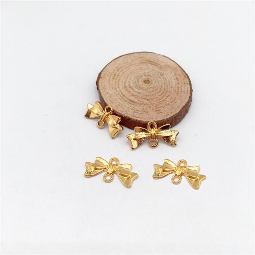 Bowknot Tibetan Style Connector, antique gold color plated, DIY & 1/1 loop, 20x10mm, 100PCs/Bag, Sold By Bag