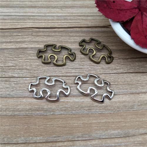 Tibetan Style Connector, plated, DIY & 1/1 loop, more colors for choice, 18x30mm, 100PCs/Bag, Sold By Bag