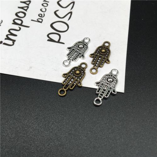 Tibetan Style Connector, Hand, plated, DIY & 1/1 loop, more colors for choice, 24x12mm, 100PCs/Bag, Sold By Bag