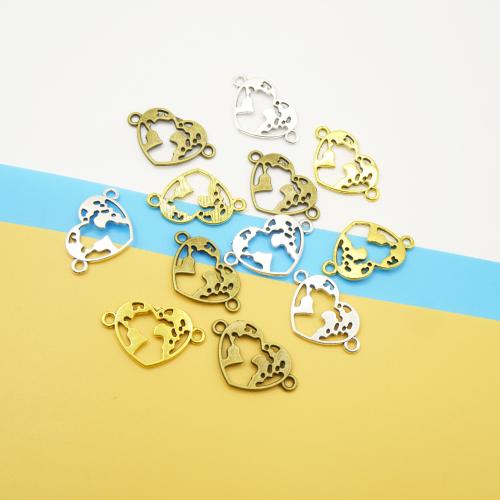 Heart Tibetan Style Connector, plated, DIY & 1/1 loop, more colors for choice, 24x15x1mm, 100PCs/Bag, Sold By Bag