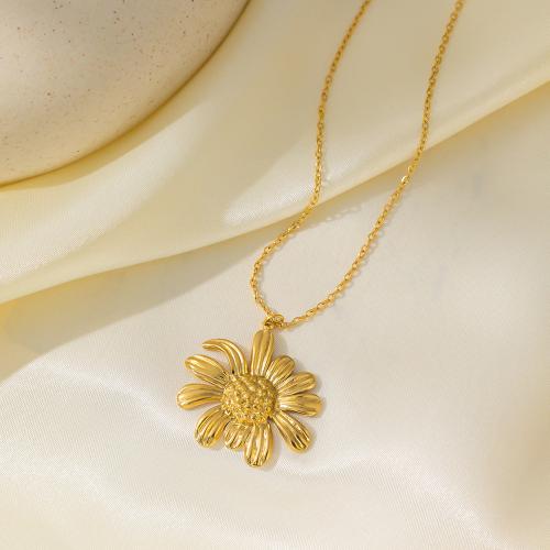 Titanium Steel Jewelry Set, Daisy, gold color plated, different styles for choice & for woman, Sold By PC