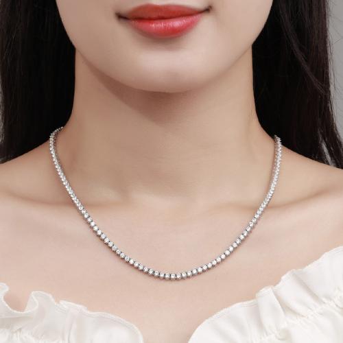 925 Sterling Silver Necklace, different styles for choice & for woman, Sold By PC