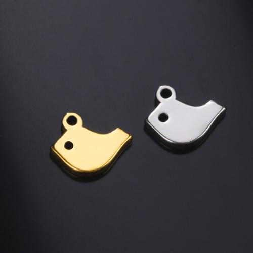 Stainless Steel Animal Pendants, 304 Stainless Steel, Bird, DIY, more colors for choice, 9.50x7.87mm, Sold By PC