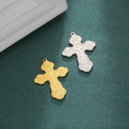 Stainless Steel Cross Pendants, 304 Stainless Steel, DIY, more colors for choice, 33.30x24.70mm, Sold By PC