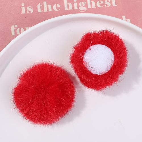 Mobile Phone DIY Decoration, Plush, more colors for choice, 50x50mm, Sold By PC