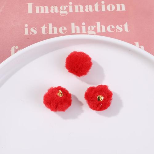 Hair Accessories DIY Findings, Plush, more colors for choice, 20x20mm, Sold By PC