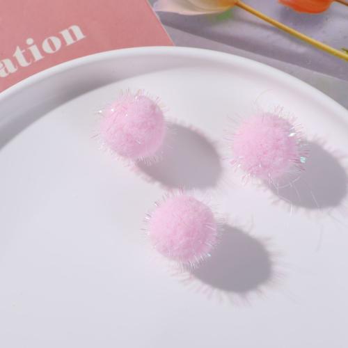 Hair Accessories DIY Findings, Plush, more colors for choice, 25x25mm, Sold By PC