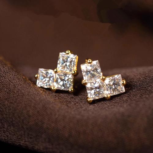 Boucles d'oreilles en laiton zircon cubique pavent, coeur, bijoux de mode & pavé de micro zircon & pour femme, Vendu par paire