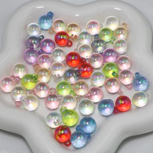 Acrylic Pendants, Round, UV plating, DIY, more colors for choice, 16mm, Approx 200PCs/Bag, Sold By Bag