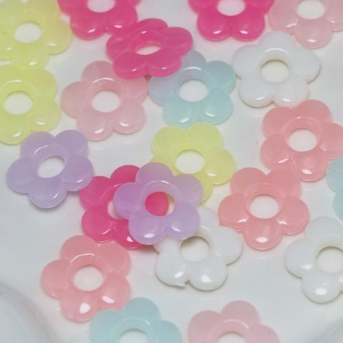 Granos de acrílico de la joyería, Flor, Bricolaje, más colores para la opción, 20x4.30mm, agujero:aproximado 1.5mm, aproximado 560PCs/Bolsa, Vendido por Bolsa