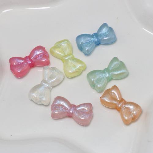 Acrylic Jewelry Beads, Bowknot, DIY, more colors for choice, 18x30x8mm, Approx 190PCs/Bag, Sold By Bag