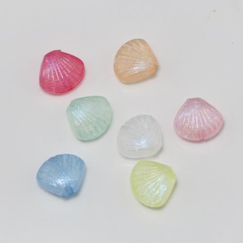 Acrylic Jewelry Beads, Shell, DIY, more colors for choice, 16x16x7.50mm, Approx 480PCs/Bag, Sold By Bag