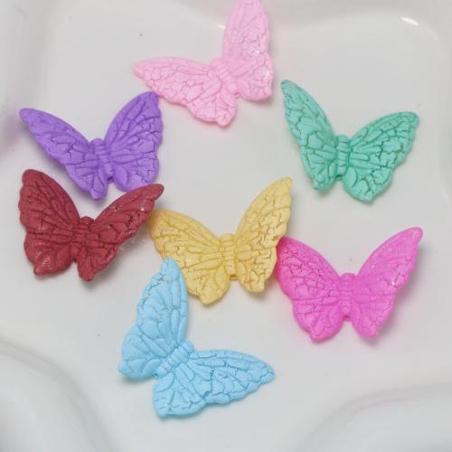 Acrylic Jewelry Beads, Butterfly, painted, DIY, Random Color, 37x30x8.50mm, Hole:Approx 2mm, Sold By PC