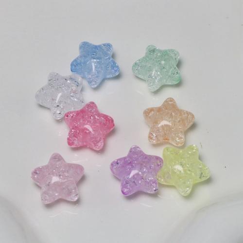 Acrylic Jewelry Beads, Star, DIY, mixed colors, 19x19x13mm, Hole:Approx 2mm, Approx 230PCs/Bag, Sold By Bag