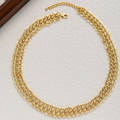 Collar de Acero Titanio, Partículas de acero, chapado, para mujer, dorado, Vendido por UD