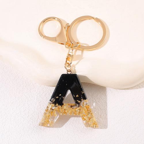 Tibetan Style Key Clasp, with Resin, epoxy gel, portable & multifunctional & different styles for choice, golden, Product package size 6X5X1.2CM, Sold By PC