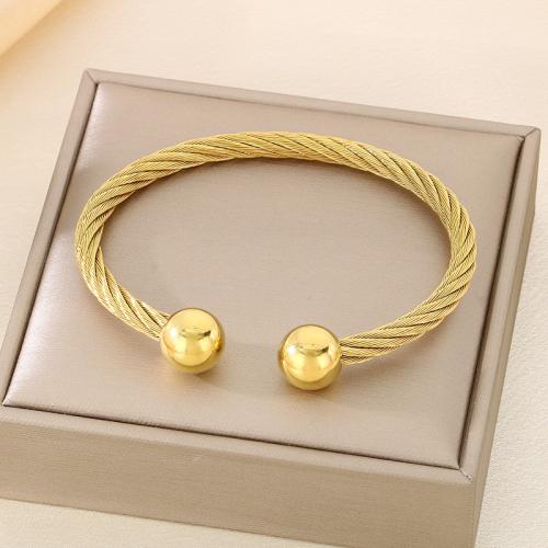 Stainless Steel Bangle, 304 Stainless Steel, Vacuum Ion Plating, for woman, Sold By PC