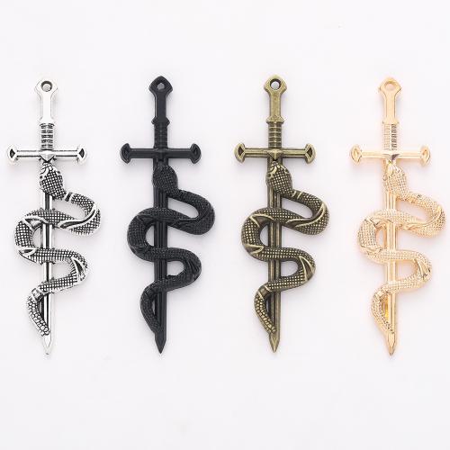 Tibetan Style Pendants, Sword, plated, DIY, more colors for choice, 17x55mm, 100PCs/Bag, Sold By Bag