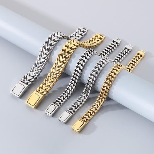 Stainless Steel Jewelry Bracelet, 304 Stainless Steel, Vacuum Ion Plating, for man, more colors for choice, 100PCs/Bag, Sold By Bag