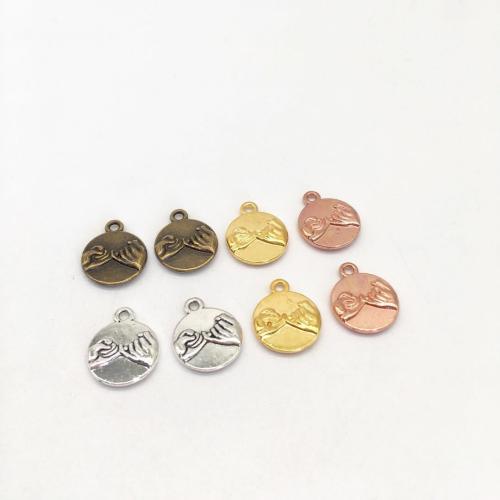 Tibetan Style Pendants, Round, plated, DIY, more colors for choice, 18x15x3mm, 100PCs/Bag, Sold By Bag