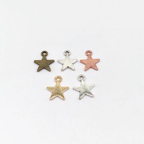 Tibetan Style Star Pendant, plated, DIY, more colors for choice, 16x13x1mm, 100PCs/Bag, Sold By Bag