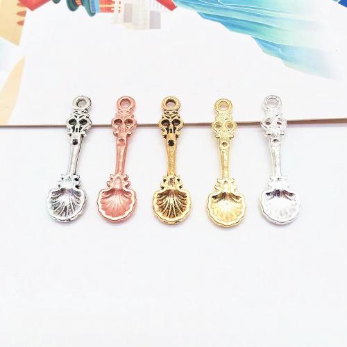 Tibetan Style Pendants, Spoon, plated, DIY, more colors for choice, 33x9mm, 100PCs/Bag, Sold By Bag