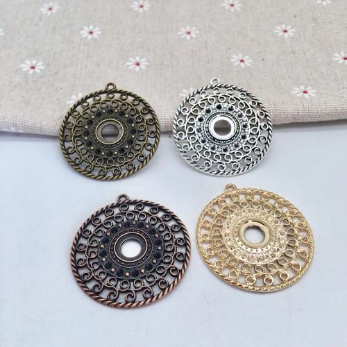 Tibetan Style Pendants, Round, plated, DIY, more colors for choice, 45x41x3mm, 100PCs/Bag, Sold By Bag