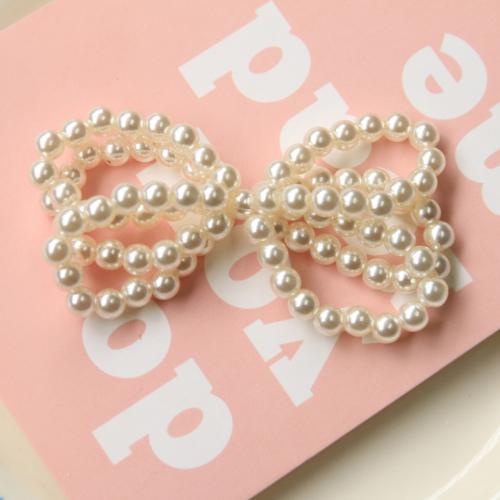 Hair Accessories DIY Findings, Plastic Pearl, Bowknot, handmade, 62x56mm, Sold By PC