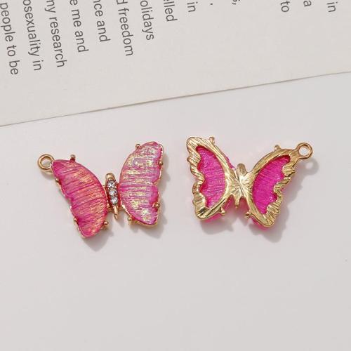 Resin Pendant, Tibetan Style, with Resin, Butterfly, DIY, more colors for choice, 21x15mm, Sold By PC