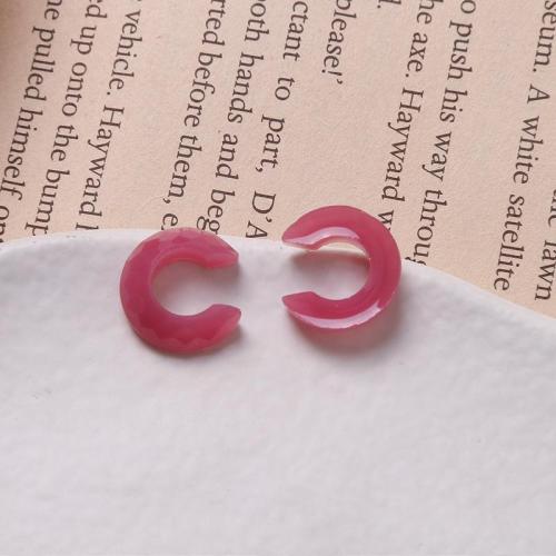 Resin Jewelry Findings, Letter C, polished, DIY, more colors for choice, 13x12mm, Sold By PC