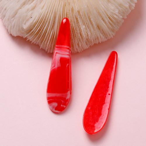 Hair Accessories DIY Findings, Resin, Teardrop, more colors for choice, 16x66mm, Sold By PC