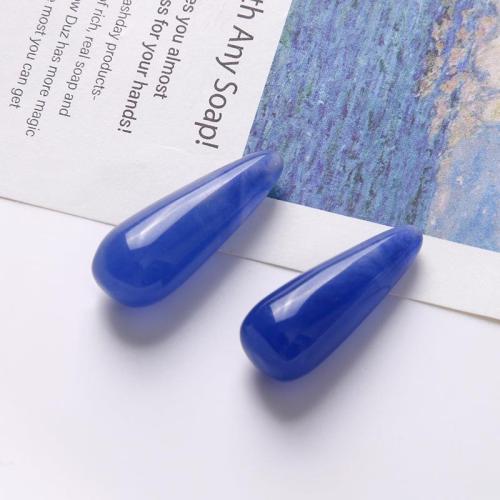 Resin Jewelry Findings, Teardrop, polished, DIY, blue, 28x10mm, Sold By PC