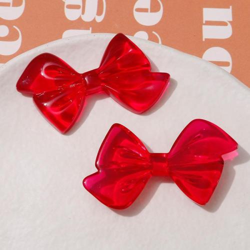 Hair Accessories DIY Findings, Acrylic, Bowknot, polished, more colors for choice, 50x28mm, Sold By PC