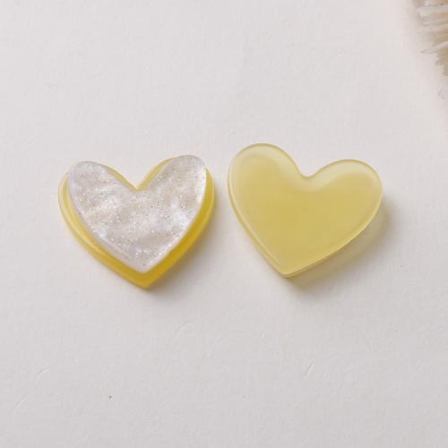 Mobile Phone DIY Decoration, Acrylic, Heart, more colors for choice, 24x22mm, Sold By PC