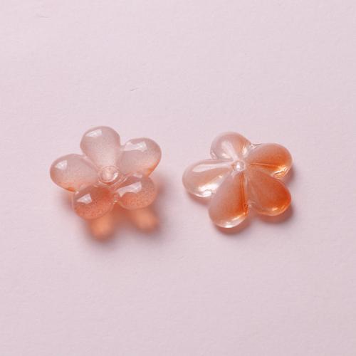 Fashion Glass Beads, Flower, polished, DIY, more colors for choice, 22x22mm, Sold By PC