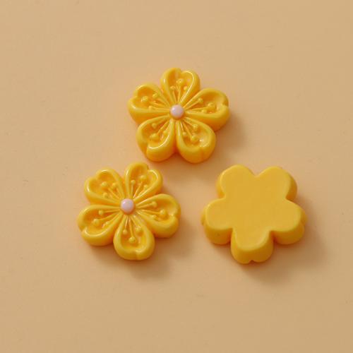 Mobile Phone DIY Decoration, Resin, Flower, polished, more colors for choice, 20x20mm, Sold By PC